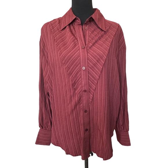 New ~ TOPSHOP ~ Women's Textured Panel Shirt Size 6 - Picture 3 of 10